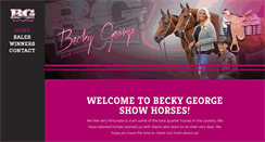 Desktop Screenshot of beckygeorgeshowhorses.com