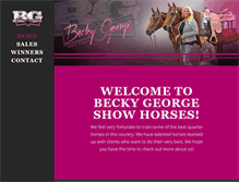 Tablet Screenshot of beckygeorgeshowhorses.com
